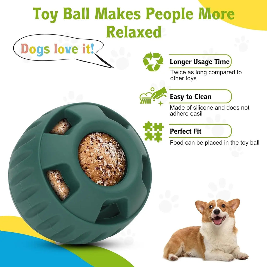 Juguete Rellenable de Silicona para Perros - Dispensador de Snacks Antiaburrimiento