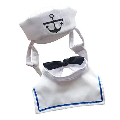 Disfraz de Marinero para Gatos y Perros Pequeños – Set con Sombrero y Capa | Talla Única