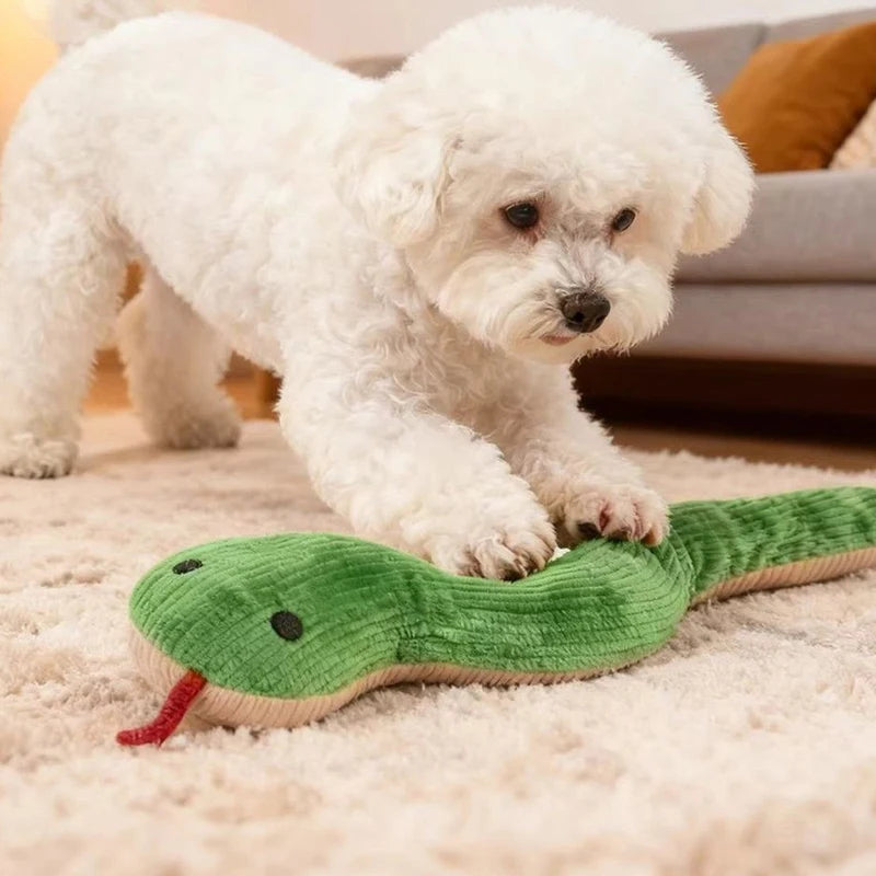 Juguete Serpiente de Peluche para Gatos y Perros - 42 cm para Patear y Morder