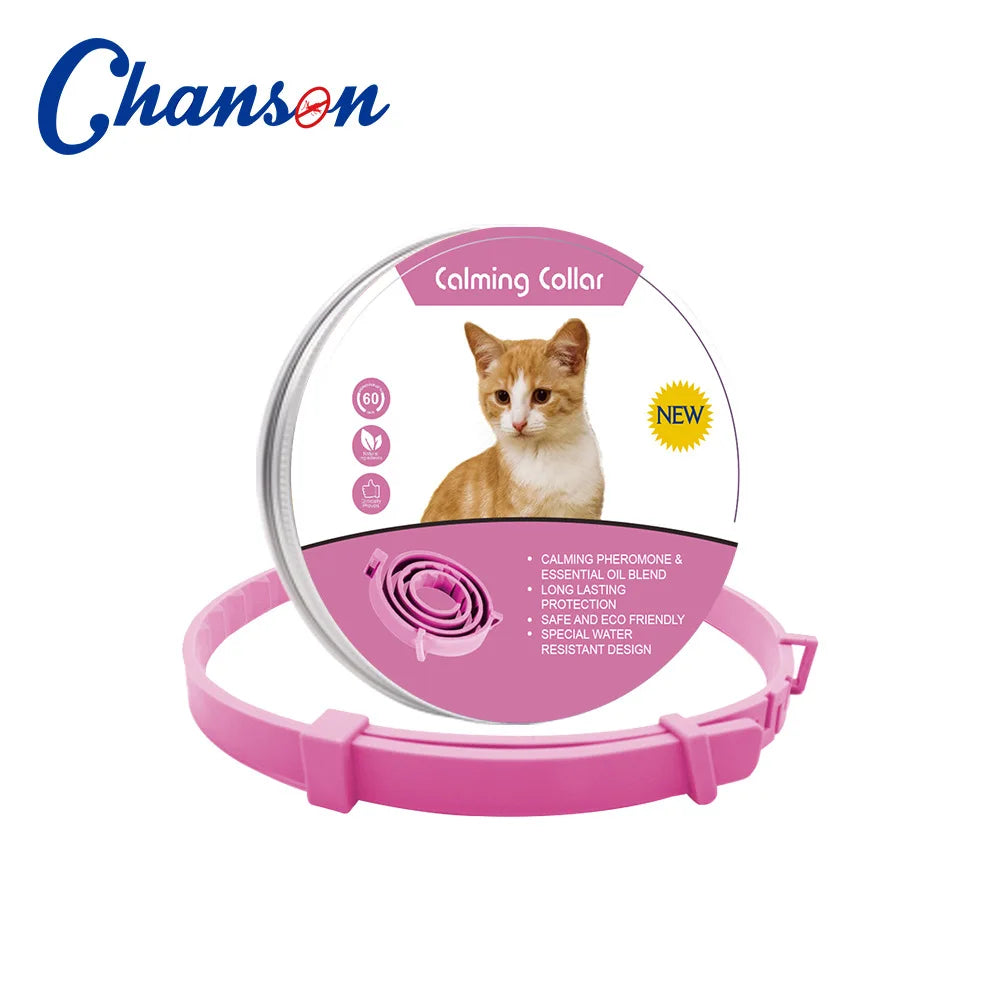 Collar Calmante con Feromonas para Perros y Gatos — Lavanda y Manzanilla, hasta 60 días