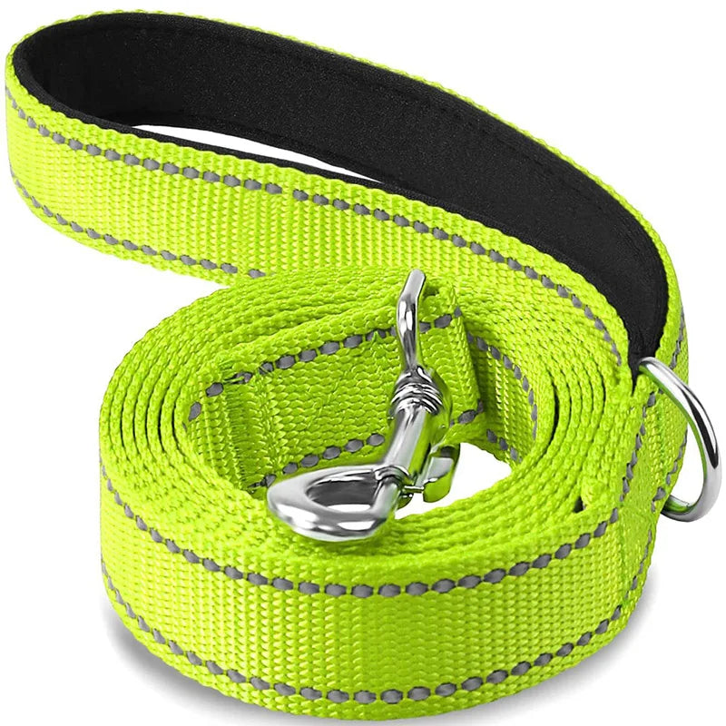 Correa Reflectante para Perros y Gatos — Paseo Nocturno, Varios Colores y Longitudes