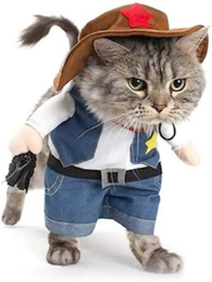 Disfraz de Vaquero para Perros y Gatos – Cosplay Estilo Western para Halloween y Fiestas | Tallas S a XL