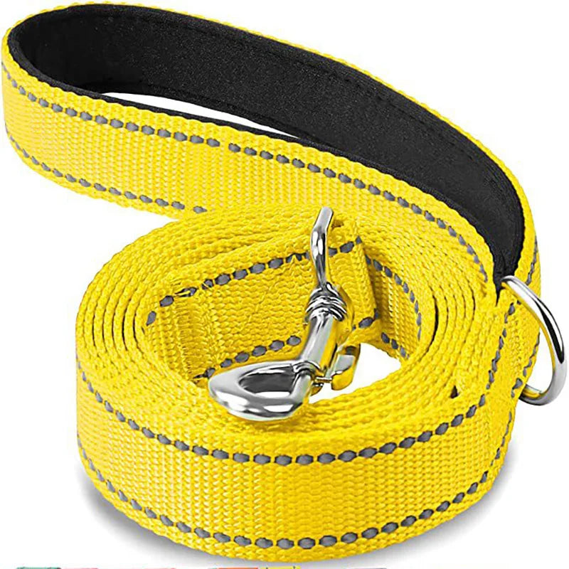 Correa Reflectante para Perros y Gatos — Paseo Nocturno, Varios Colores y Longitudes
