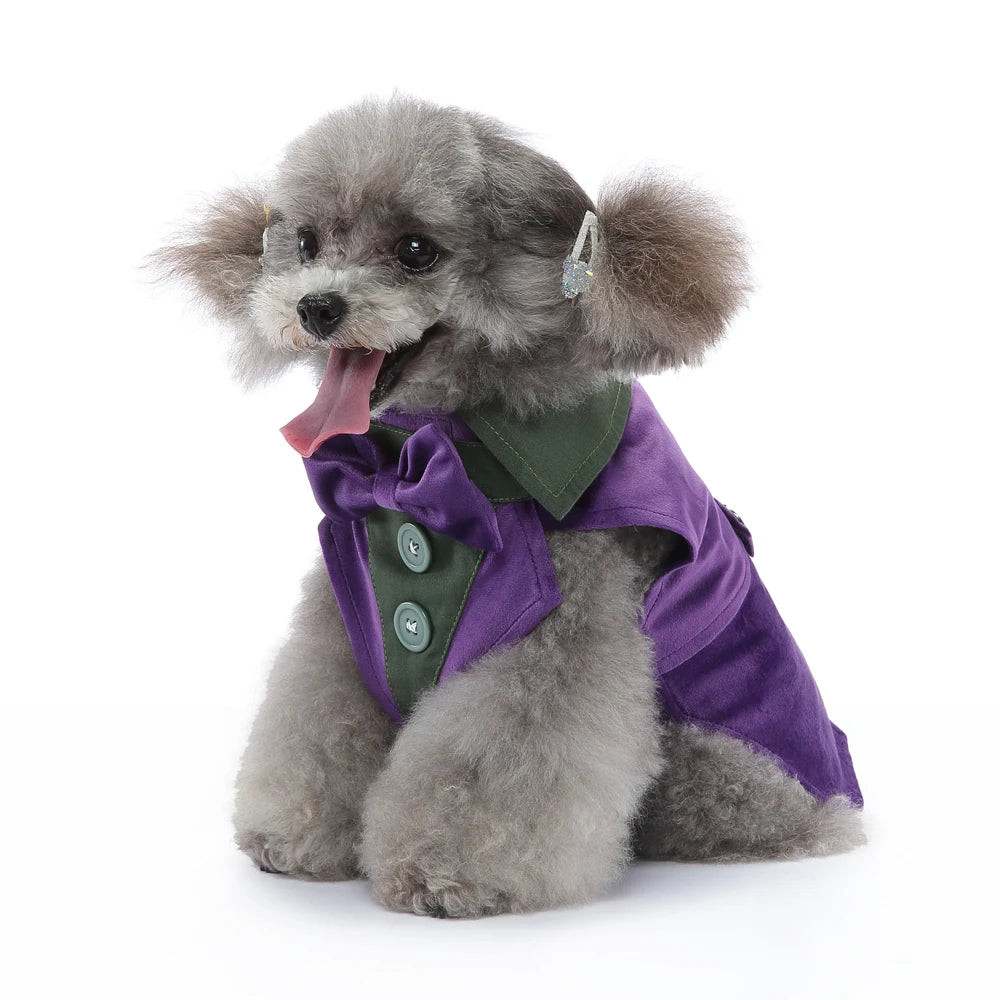 Esmoquin Formal con Pajarita para Perros y Gatos – Traje Elegante para Bodas, Halloween y Fiestas | Tallas XS a XL