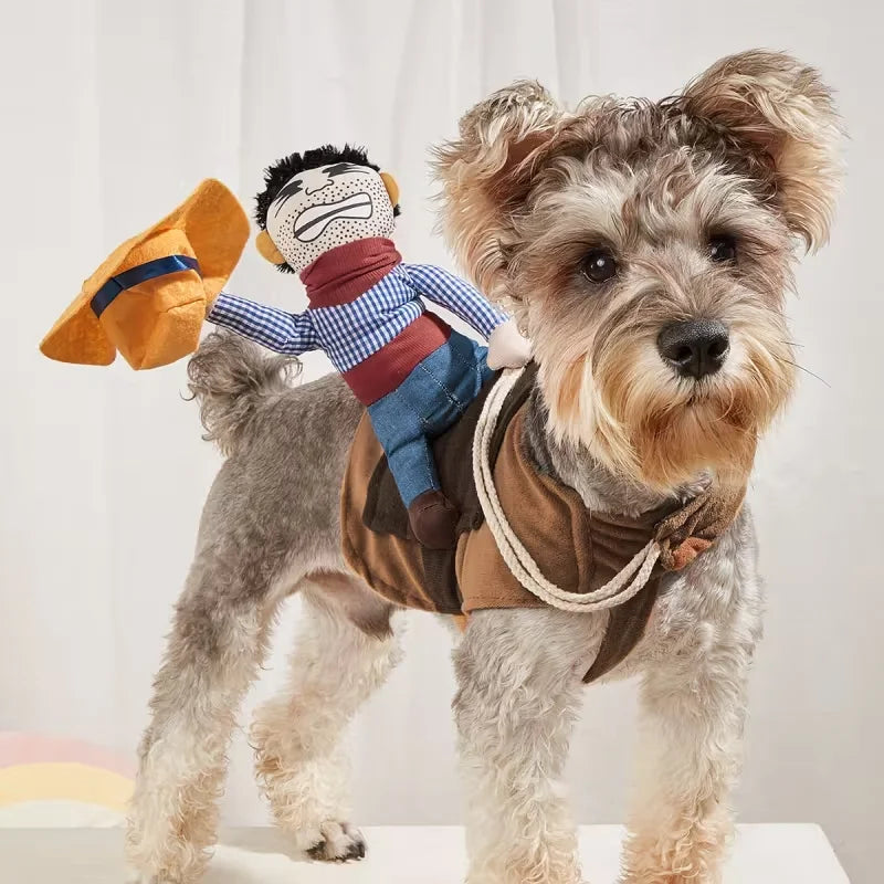 Set Disfraz de Vaquero Premium para Perros y Gatos – Cosplay Estilo Western para Halloween y Fiestas | Tallas S a XL