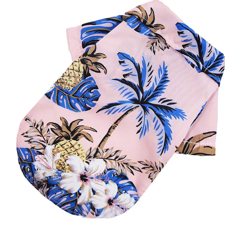 Camiseta Hawaiana de Piña para Perros y Gatos – Ropa de Verano y Playa | Tallas XS a XXL