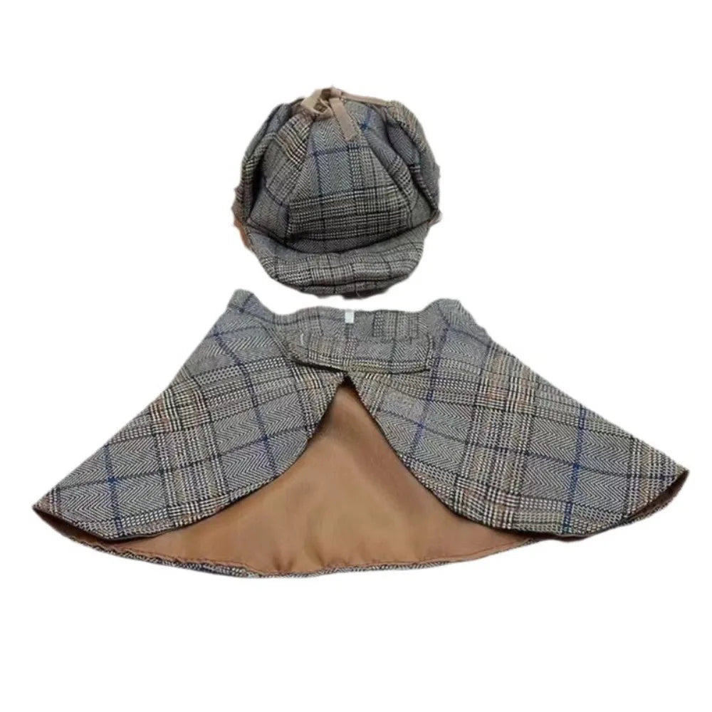 Set Disfraz de Detective Sherlock Holmes para Perros – Capa y Traje Elegante | Tallas S, M y L