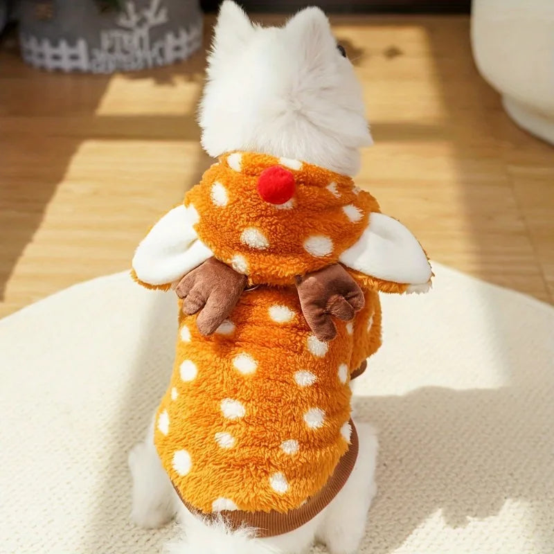 Disfraz de Reno con Gorro para Perros y Gatos | Navidad