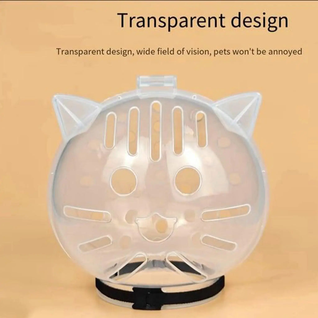 Cat Head Protection Ball, Pet Grooming Accessories Breathable Mask Swimming Helmet Cat Supplies
