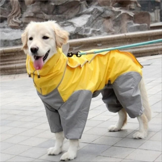 Chubasquero Impermeable con Capucha para Perros – Razas Medianas y Grandes | Tallas 12 a 30