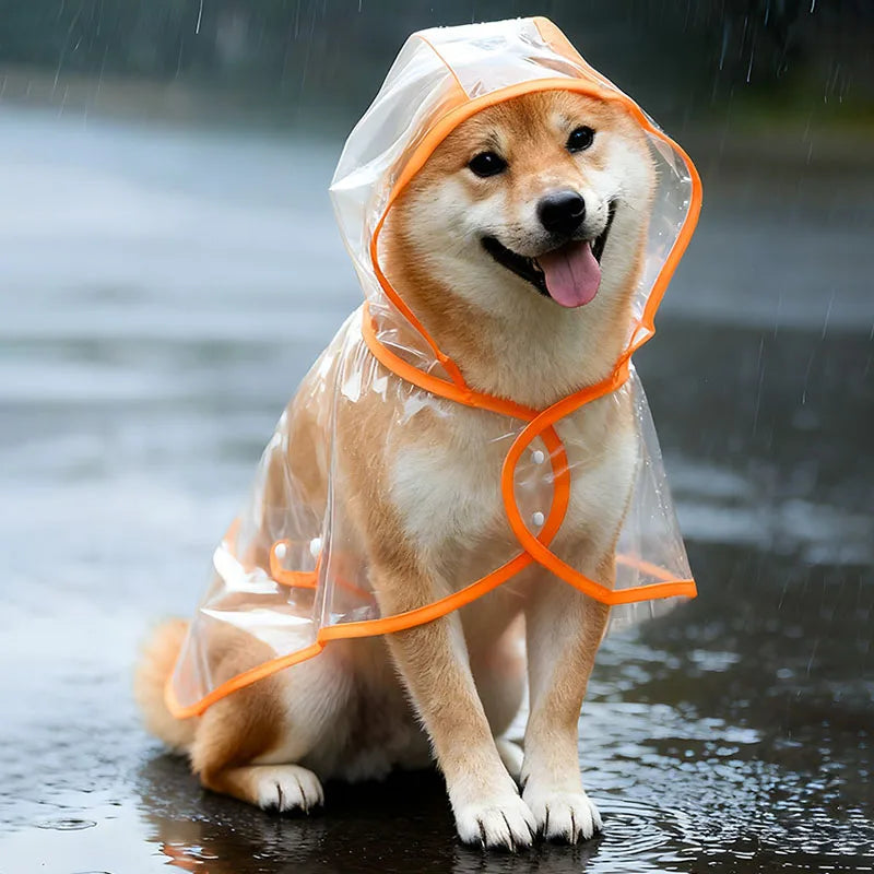 S/XL Pet Raincoat Transparent Dog Raincoat Waterproof and Windproof Pet Clothing Large Dog Pet Dog Costume