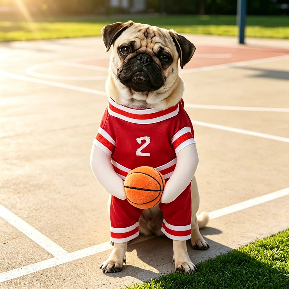 Disfraz de Camiseta de Baloncesto para Perros y Gatos – Transpirable y Ajustable | Tallas XS a XL