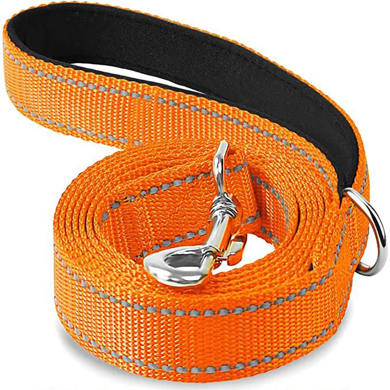 Correa Reflectante para Perros y Gatos — Paseo Nocturno, Varios Colores y Longitudes