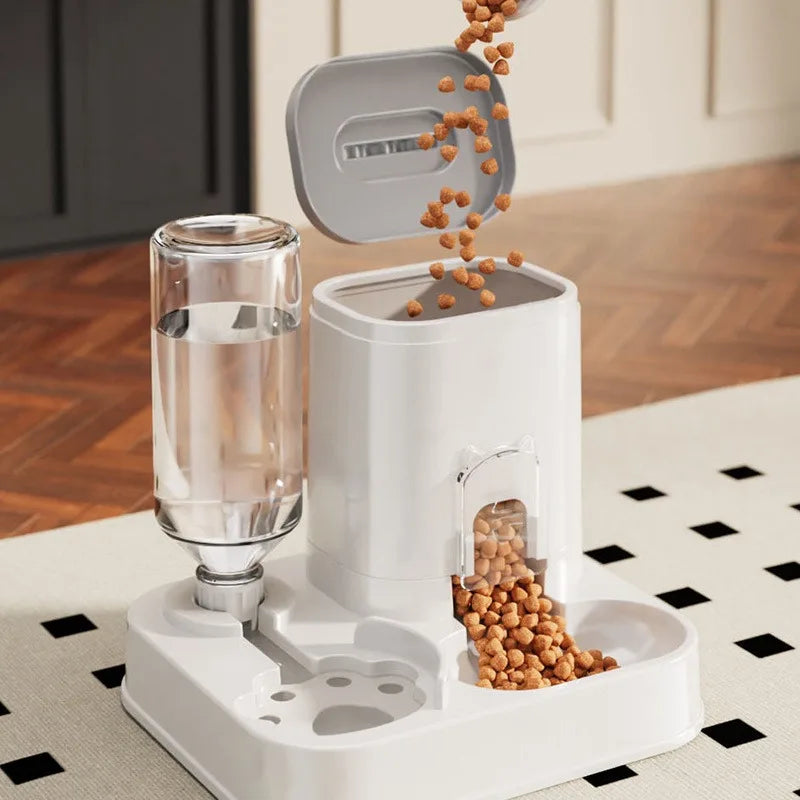 Comedero Automático 2 en 1 con Dispensador de Agua para Gatos y Perros