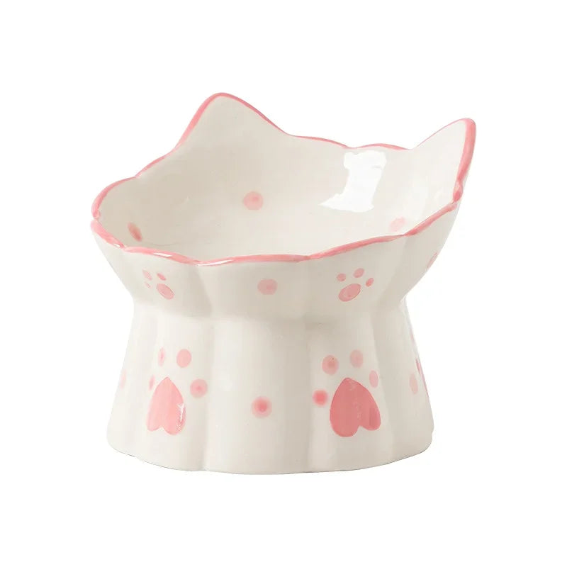 Set de Cuencos de Cerámica Elevados para Gatos y Cachorros – Comida, Agua y Snacks