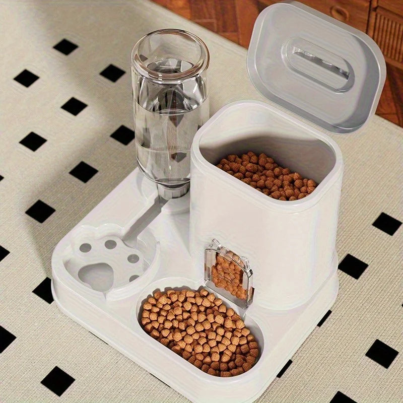 Comedero Automático 2 en 1 con Dispensador de Agua para Gatos y Perros
