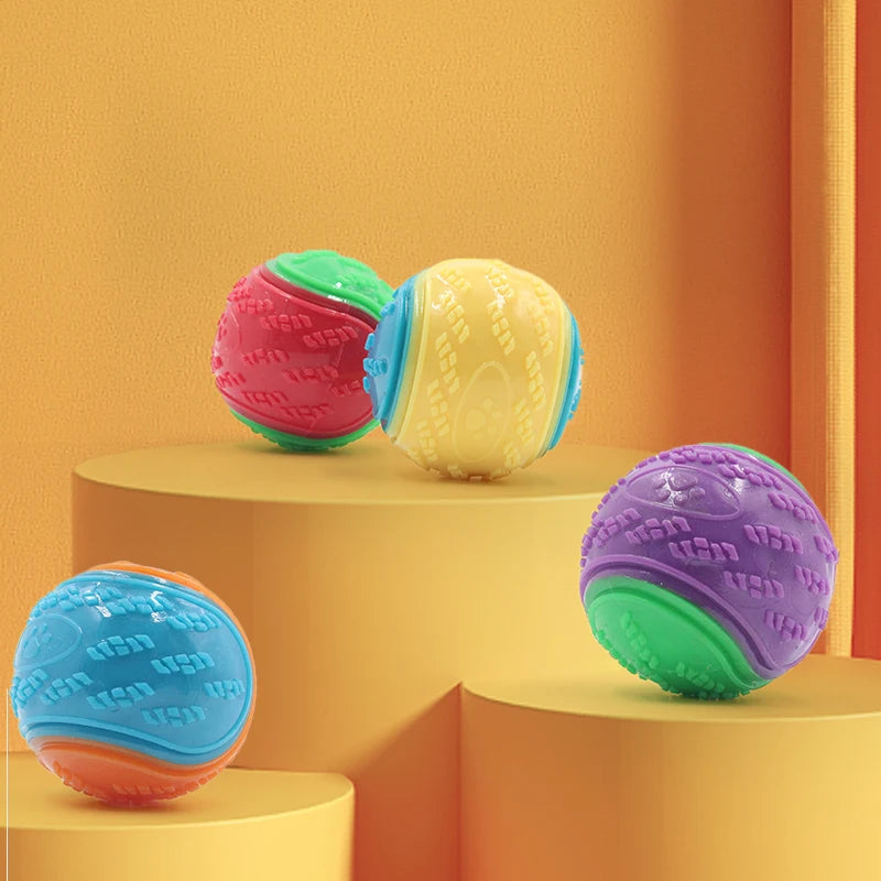Pelota Interactiva con Sonido para Perros - TPR Resistente a Mordiscos 6,5 cm