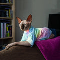 Sphynx Hairless Cat Clothes Deven Breathable T-shirt For Cats Stretch Fabric Clothing For Kitten Pet Shirt Coats For Puppy