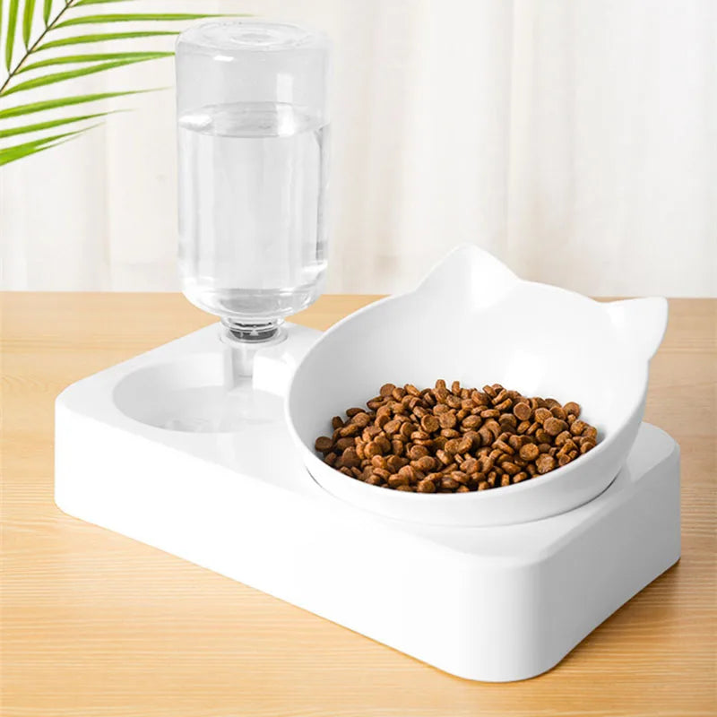 Comedero y Bebedero 2 en 1 para Perros y Gatos – Doble Cuenco Antideslizante con Dispensador de Agua Automático