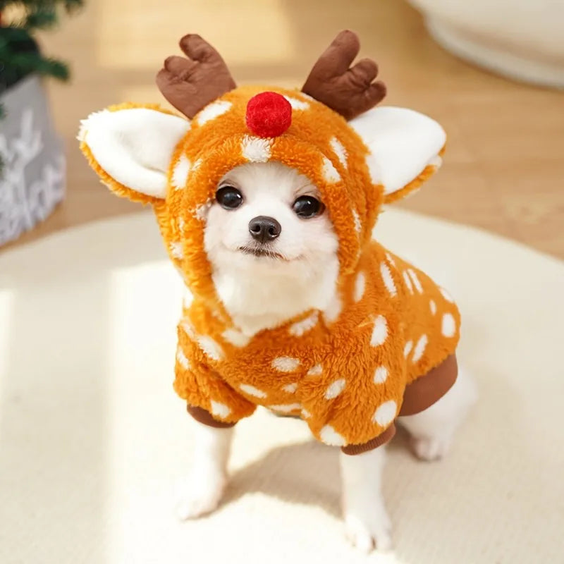 Disfraz de Reno con Gorro para Perros y Gatos | Navidad