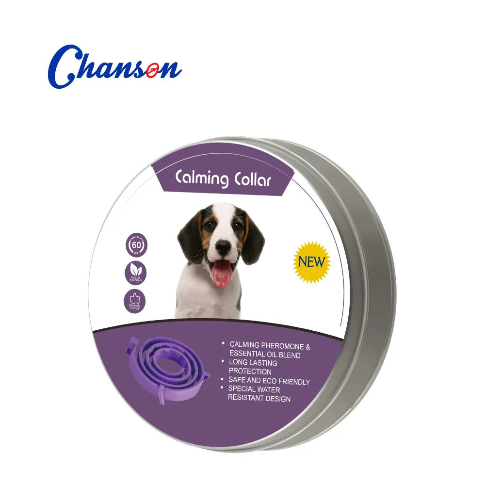 Collar Calmante con Feromonas para Perros y Gatos — Lavanda y Manzanilla, hasta 60 días