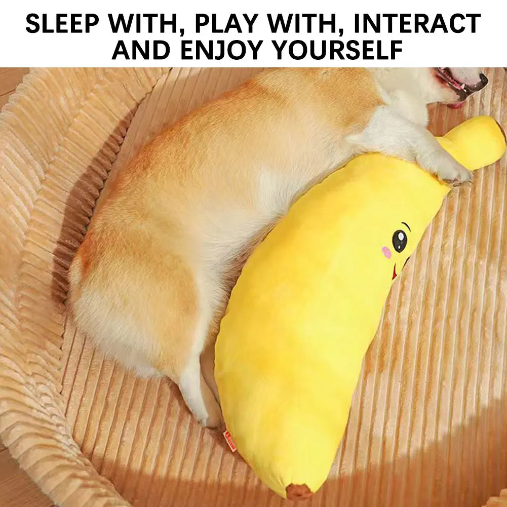 Plátano de Peluche 2 en 1 para Perros - Antiansiedad con Sonido 26 cm