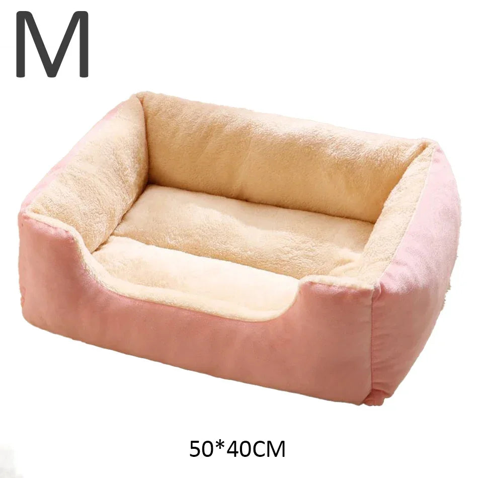 Cama Cojín de Felpa Corta para Gatos y Perros – Suave, Transpirable, Tallas S, M y L