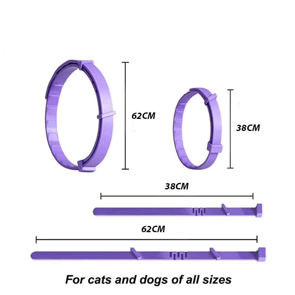 Collar Calmante con Feromonas para Perros y Gatos — Lavanda y Manzanilla, hasta 60 días