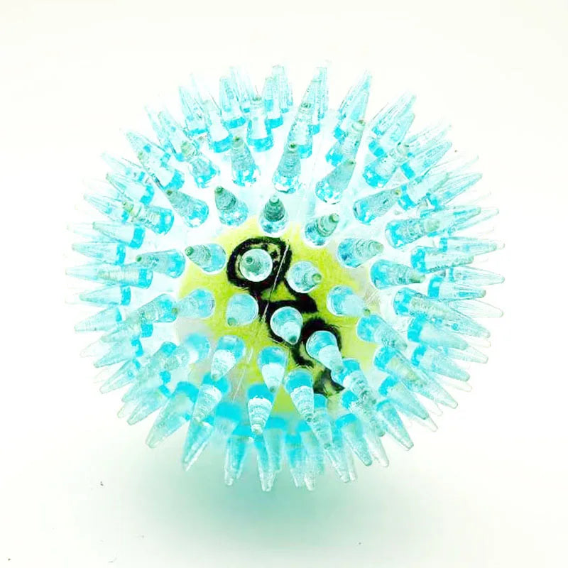 Pelota de Tenis de Goma con Púas y Sonido para Perros - Limpieza Dental para Todas las Razas
