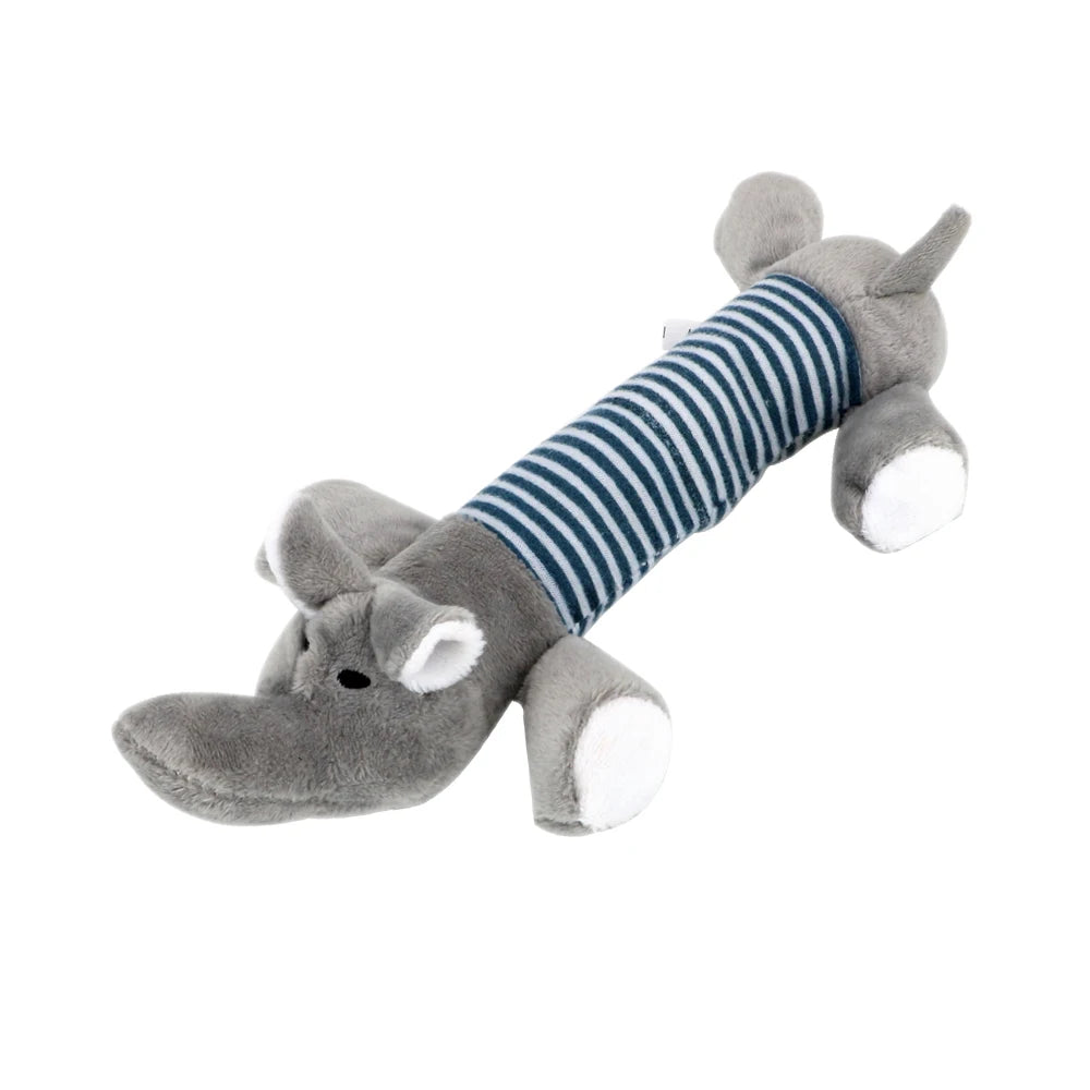 Peluche con Sonido para Perros y Gatos - Elefante, Pato o Cerdo