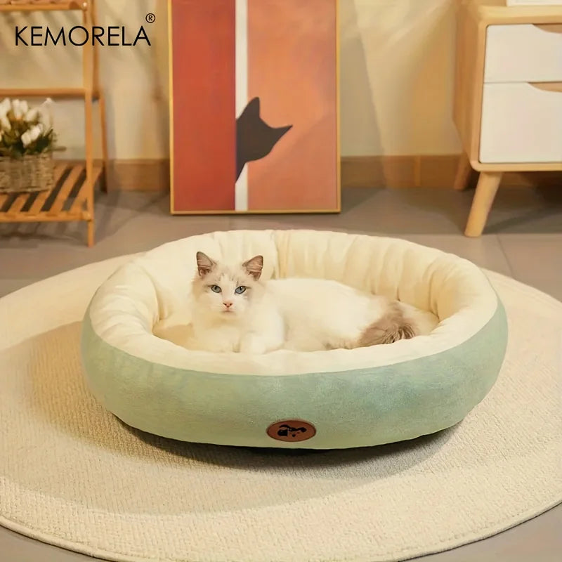 Cama Ovalada Acolchada para Gatos y Perros | Todas las Temporadas