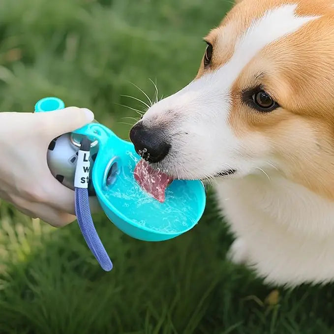 Botella de Agua Portátil para Mascotas con Cuenco de Silicona
