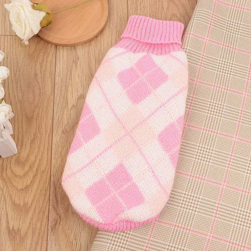 S-2XL Turtleneck Cat Sweater Knitted Jumper Cat Christmas Sweater for Cats Small Dogs Winter Sphynx Cat Clothes Pet Costumes