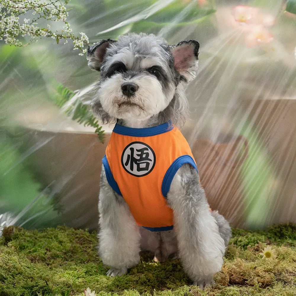 New Goku Pet Vest Cat Dog Summer Schnauzer Puppy Teddy Small Dog Bichon Cat Clothes Spring, Autumn, Summer