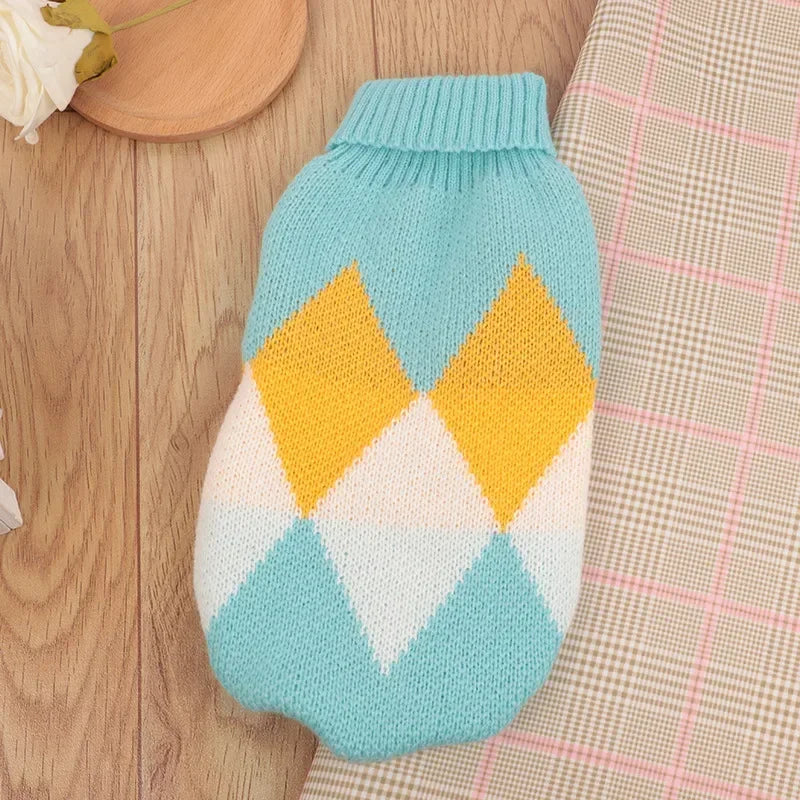 S-2XL Turtleneck Cat Sweater Knitted Jumper Cat Christmas Sweater for Cats Small Dogs Winter Sphynx Cat Clothes Pet Costumes