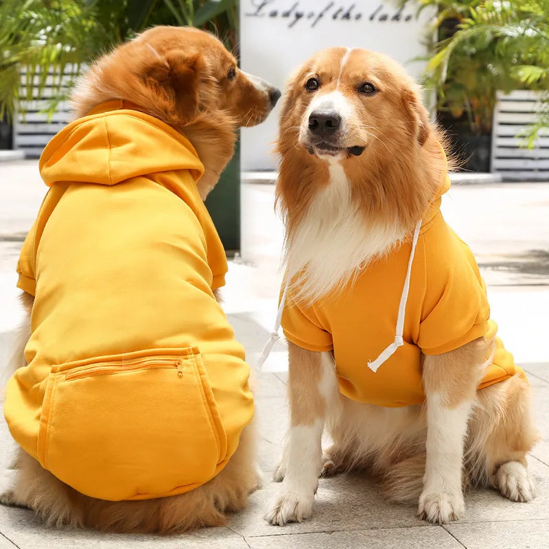 Sudadera Hoodie con Capucha y Bolsillo para Perros Grandes – Forro Polar | Primavera-Otoño
