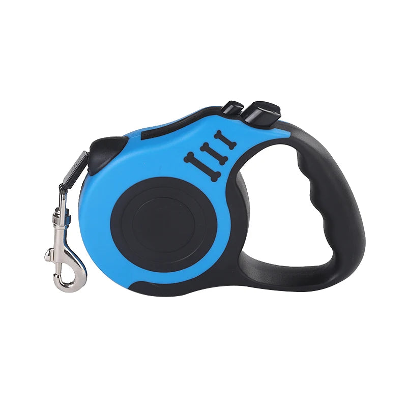 Correa Retráctil de Nylon para Perros y Gatos — 3 m (hasta 8 kg) y 5 m (hasta 14 kg), Colores Bicolor
