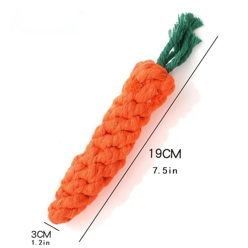 Juguete de Cuerda con Forma de Zanahoria para Perros y Gatos