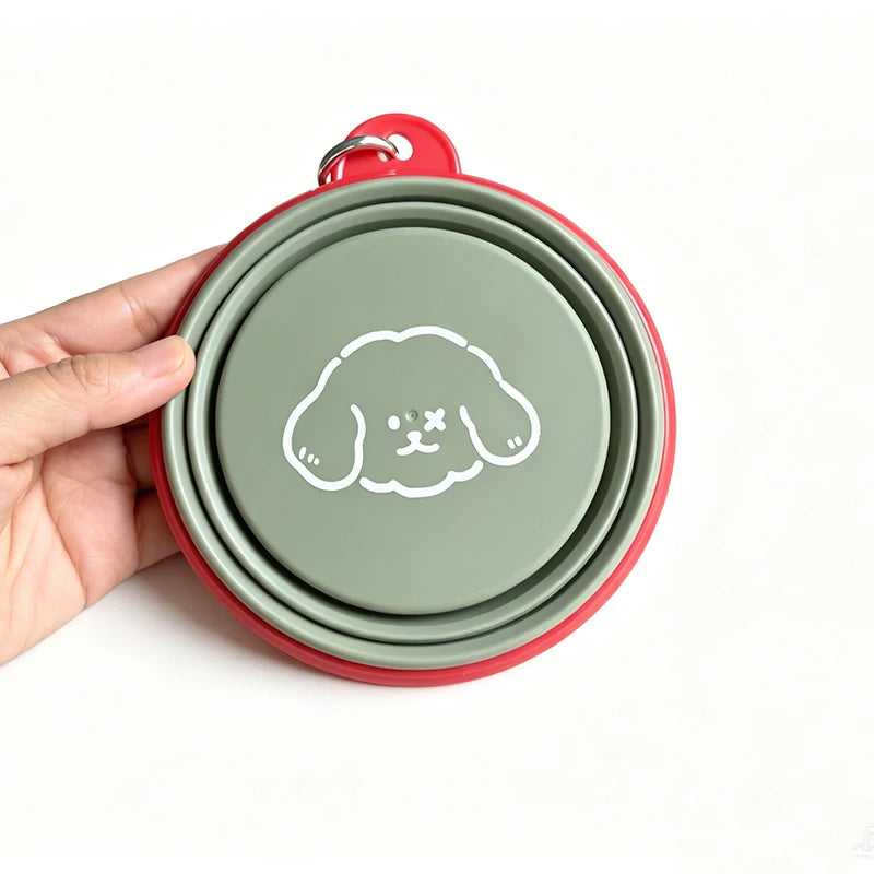 Cuenco Plegable Portátil 350 ml para Perros y Gatos – Diseños con Motivos de Mascota