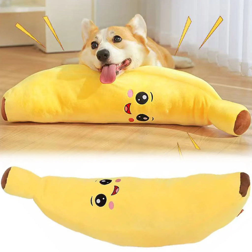 Plátano de Peluche 2 en 1 para Perros - Antiansiedad con Sonido 26 cm