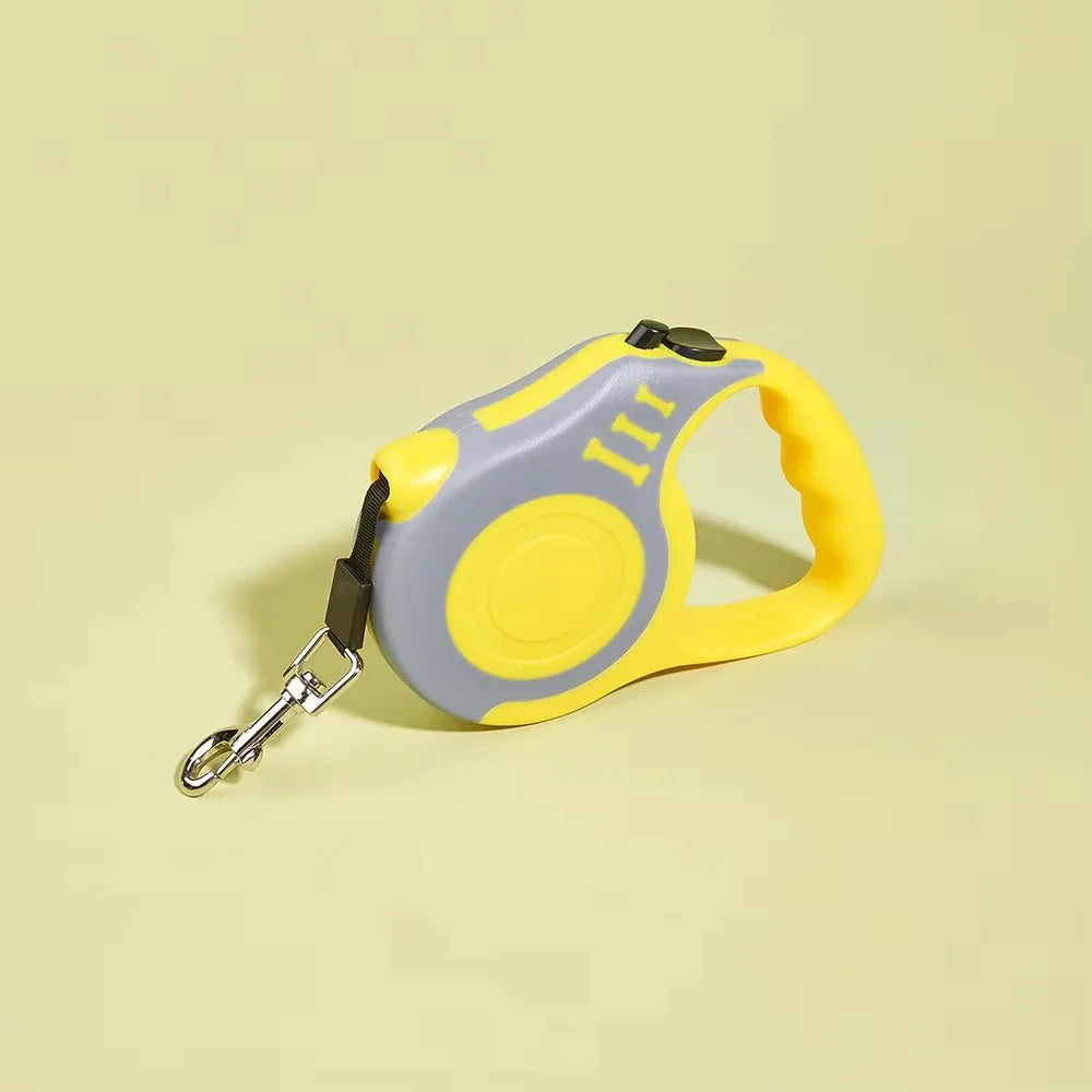 Correa Retráctil de Nylon para Perros y Gatos — 3 m (hasta 8 kg) y 5 m (hasta 14 kg), Colores Bicolor