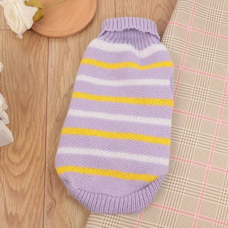 S-2XL Turtleneck Cat Sweater Knitted Jumper Cat Christmas Sweater for Cats Small Dogs Winter Sphynx Cat Clothes Pet Costumes