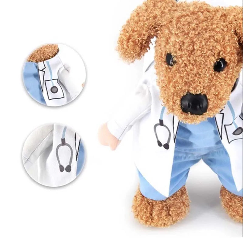 Disfraz de Médico con Bata Blanca para Perros y Gatos – Cosplay Divertido para Fiestas | Tallas S a XL