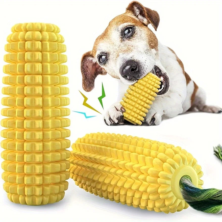 Juguete Masticable para Perros Masticadores - Mazorca de TPR Resistente con o sin Sonido