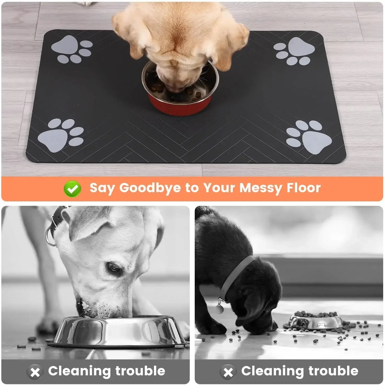 Tapete Absorbente para Comedero de Perros y Gatos