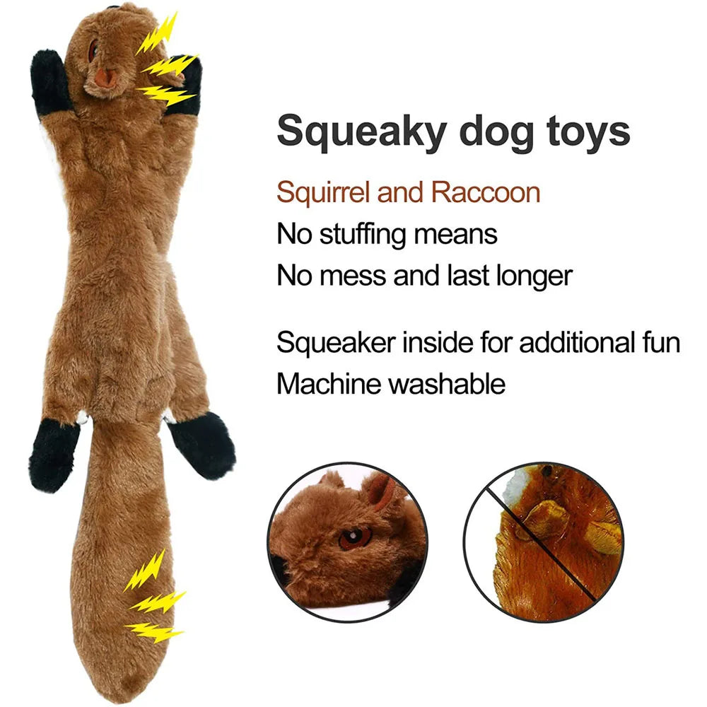 Juguete de Felpa Sin Relleno con Sonido para Perros - Forma de Animal Resistente