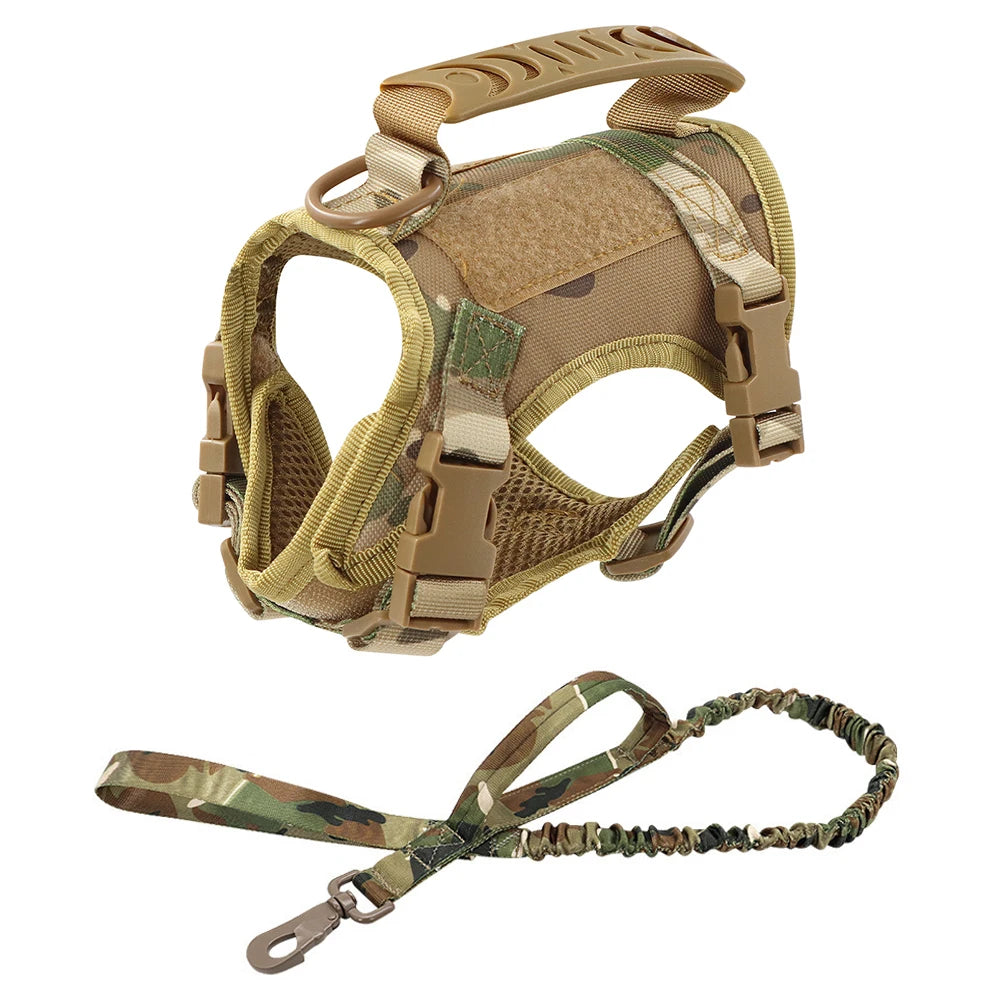Arnés Táctico Antipérdida para Gatos y Perros Pequeños — Chaleco con Cojín de Aire, Asa de Control, Talla Única Ajustable