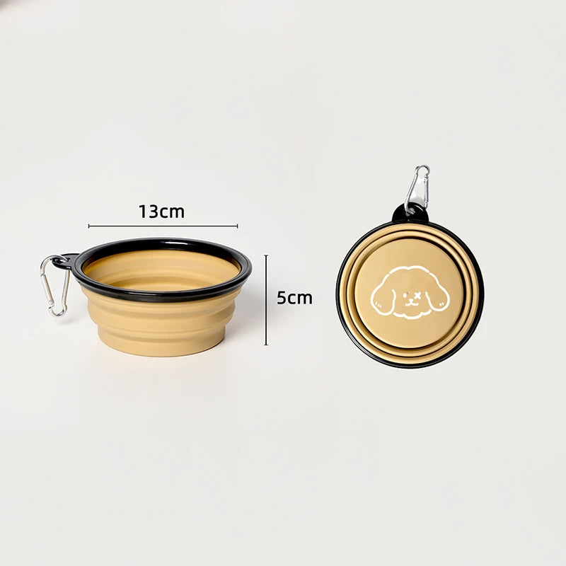 Cuenco Plegable Portátil 350 ml para Perros y Gatos – Diseños con Motivos de Mascota