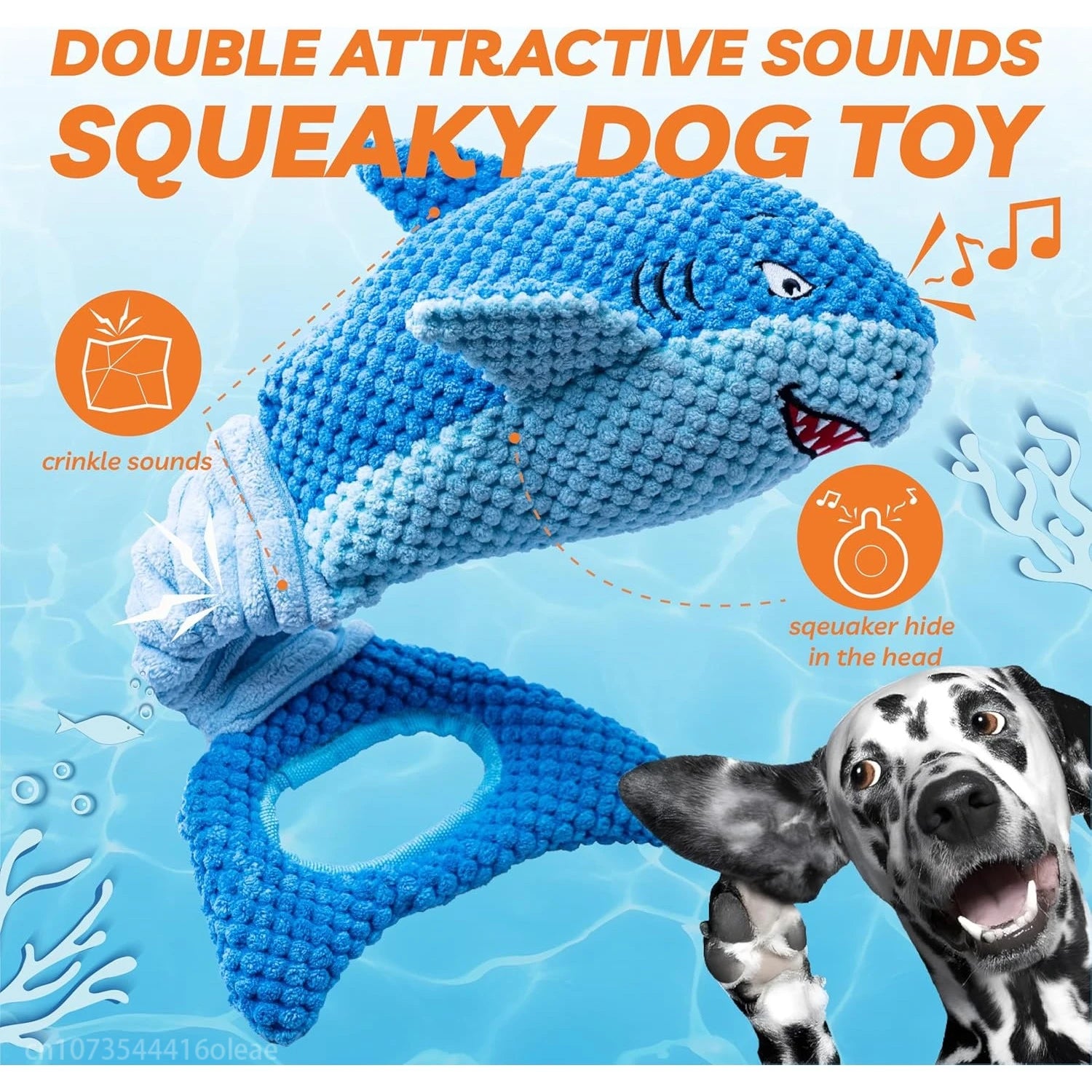 Juguetes Chirriantes de Peluche para Perros - Tiburón o Pulpo con Sonido