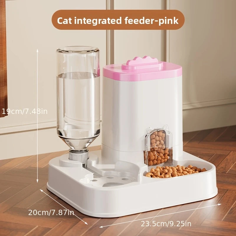 Comedero Automático 2 en 1 con Dispensador de Agua para Gatos y Perros